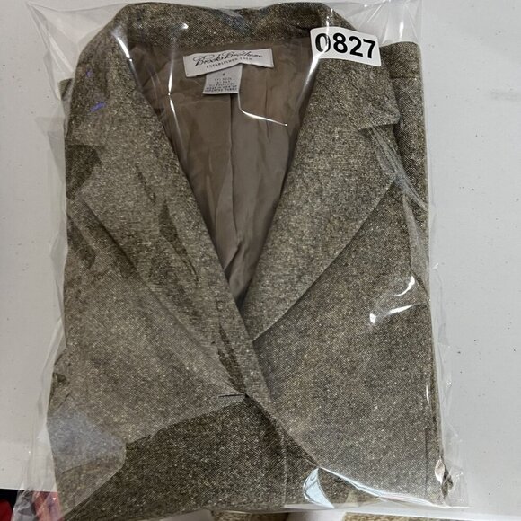 Brooks Brothers Womens 8 Wool Silk Blend Blazer USA Made Quiet Luxury Minimalist - Picture 15 of 15